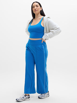 Pantalón Ancho Talle Alto con Bolsillos