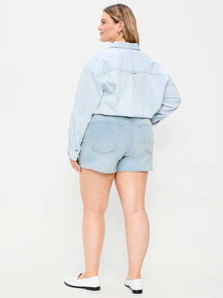 Short Denim Talle Alto con Bolsillos