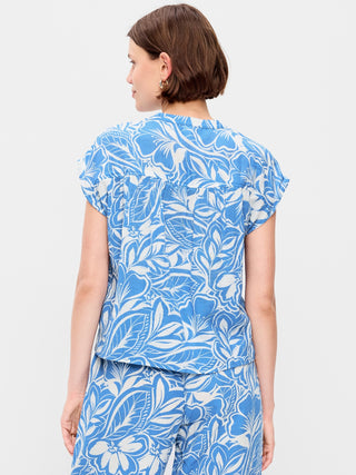 Camisa Manga Corta con Estampado Floral