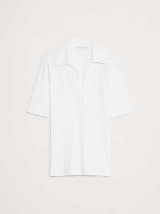 Polo Manga Corta con Tejido Acanalado