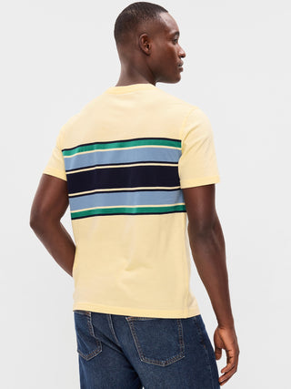 Camiseta Manga Corta con Detalle de Rayas