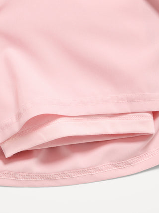 Shorts deportivos StretchTech de cintura alta para niñas.