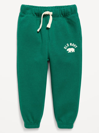 Pantalones deportivos unisex con logo gráfico para niños pequeños.
