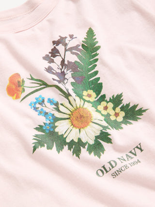 Camiseta con gráfico y logo de cuello redondo EveryWear.