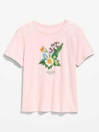Camiseta con gráfico y logo de cuello redondo EveryWear.