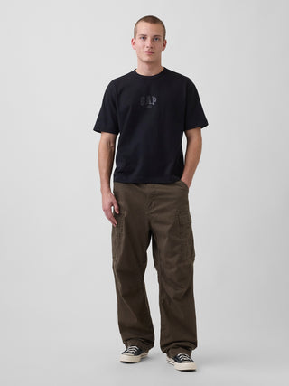 Camiseta Manga Corta con Logo de Algodón