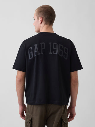 Camiseta Manga Corta con Logo de Algodón