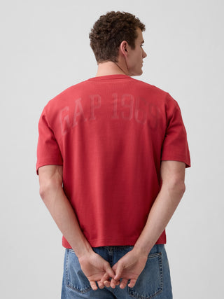Camiseta corta holgada con logo 1969 de peso pesado.