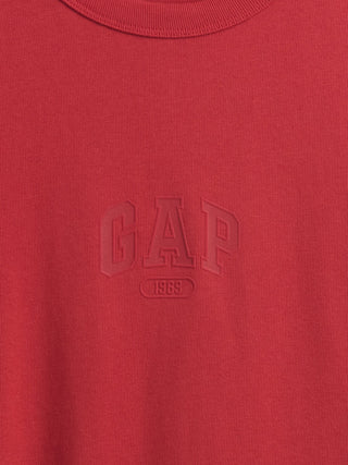 Camiseta corta holgada con logo 1969 de peso pesado.