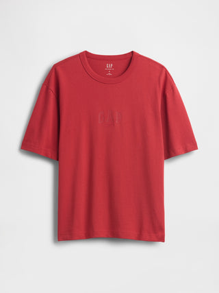 Camiseta corta holgada con logo 1969 de peso pesado.