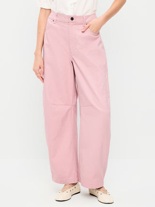Pantalones chinos tipo barril de tiro medio.