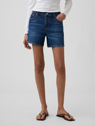 Shorts vaqueros suaves de talle medio de 5".