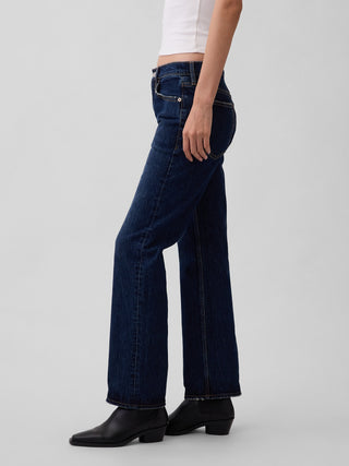 Jeans rectos relajados de talle medio.