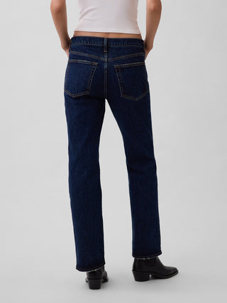 Jeans rectos relajados de talle medio.