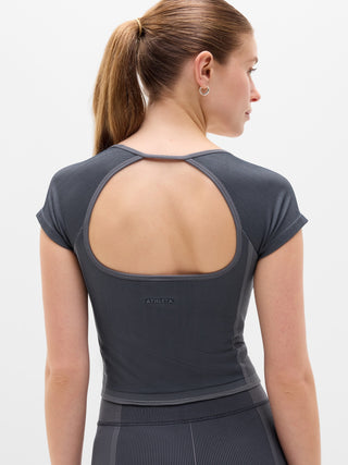 Open Back Seamless Sports T-Shirt