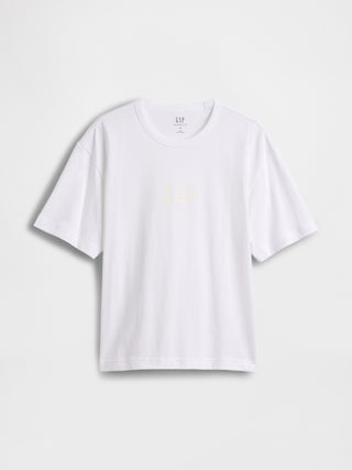 Camiseta Manga Corta con Logo de Algodón