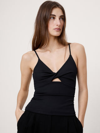 Camiseta de Tirantes con Detalle Fruncido