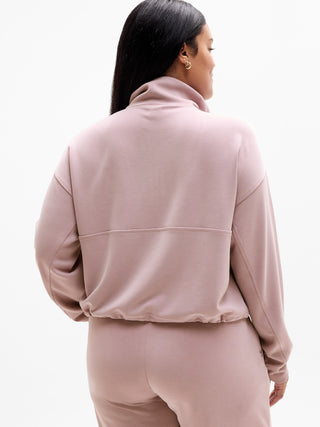 Sudadera Cuello Alto con Media Cremallera