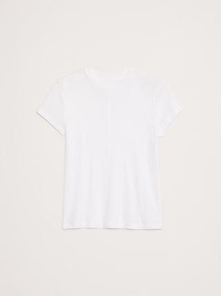 Camiseta Airy de algodón con cuello simulado.