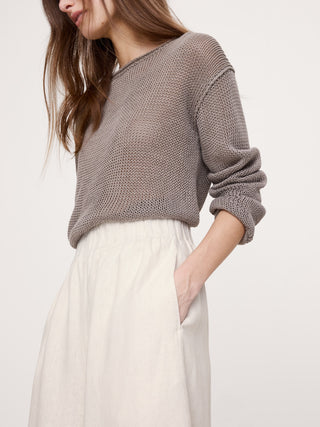 Culotte Ancho Talle Alto con Bolsillos