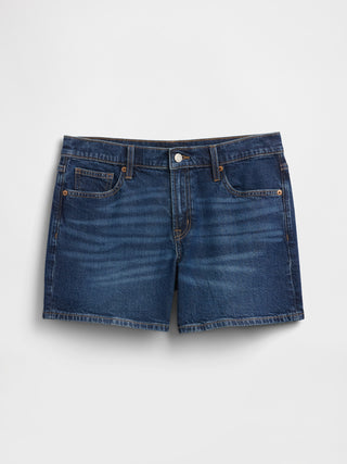Shorts vaqueros suaves de talle medio de 5".