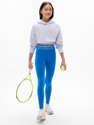 Legging de talle alto para niña Athleta con logo Chit Chat.