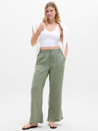 Retreat Linen High Rise Wide Leg Pant