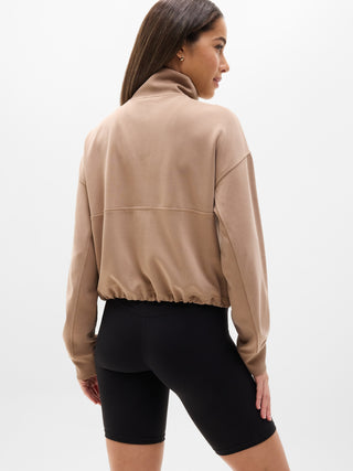 Sudadera Cuello Alto con Media Cremallera