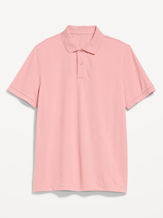 Short Sleeve Cotton Polo Shirt with Buttons
