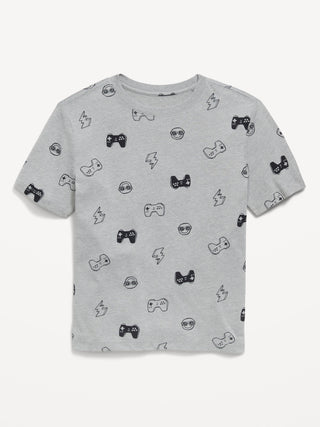 Camiseta de manga corta estampada más suave para niños.