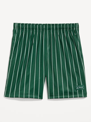 Pantalones Cortos Holgados De Malla, Entrepierna De 6 Pulgadas.