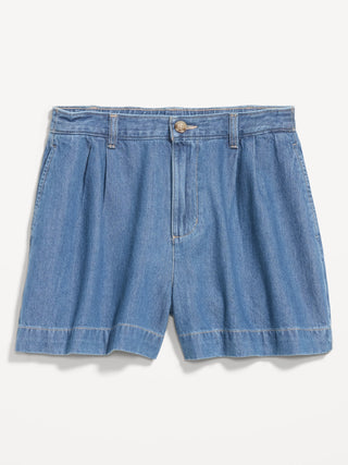 Pantalones cortos chinos OGC de cintura alta, entrepierna de 4 pulgadas.