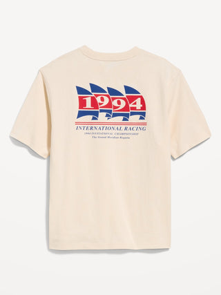 Camiseta Oversized Manga Corta con Detalle Gráfico