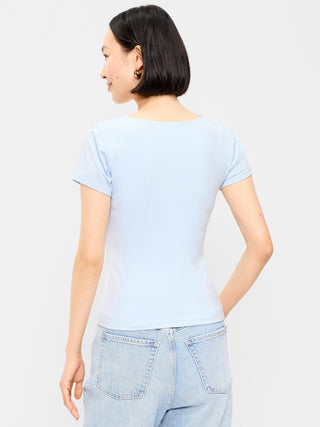Camiseta Manga Corta Cuello Cuadrado