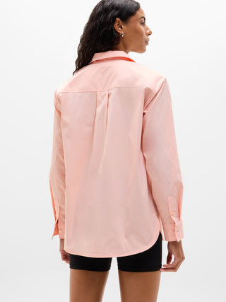 Oversized Long-Sleeve Shirt with Pockets