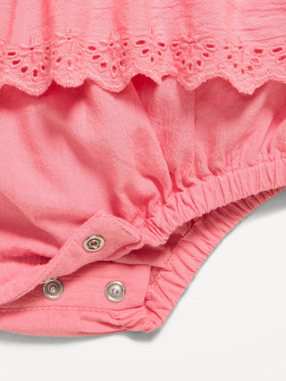 Body Fruncido con Detalle Volantes, Bebe