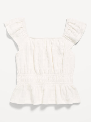 Blusa Fruncida con Detalle Volantes, Niña