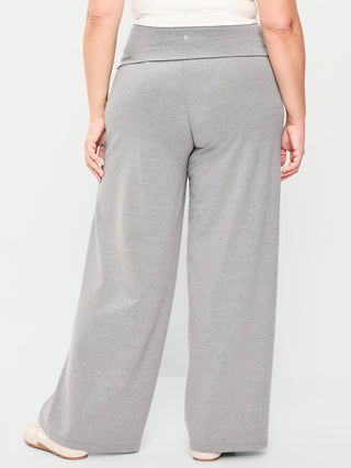 Pantalones anchos plegables PowerChill de cintura alta.