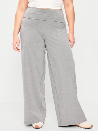 Pantalones anchos plegables PowerChill de cintura alta.