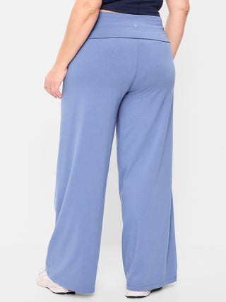 Pantalones anchos plegables PowerChill de cintura alta.