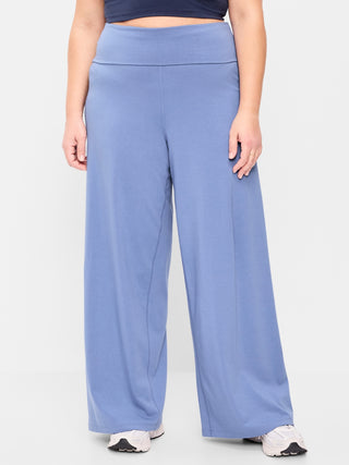 Pantalones anchos plegables PowerChill de cintura alta.