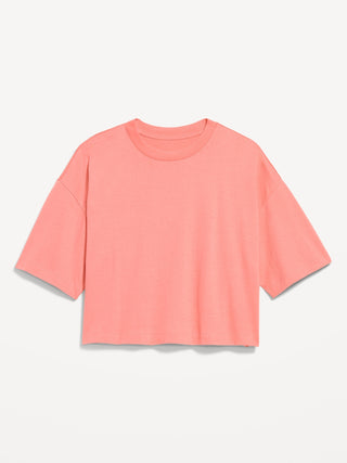 Camiseta Oversized Manga Corta de Algodón
