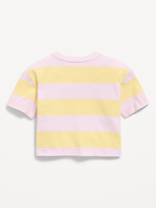 Camiseta Cuello Redondo Estampado Rayas, Bebé