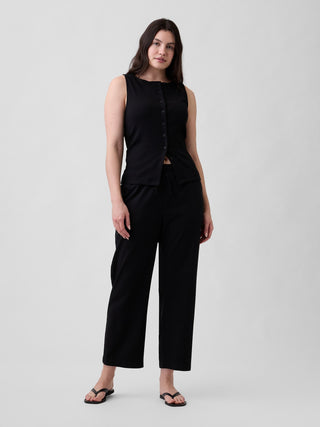 Mid Rise Easy Twill Pants.