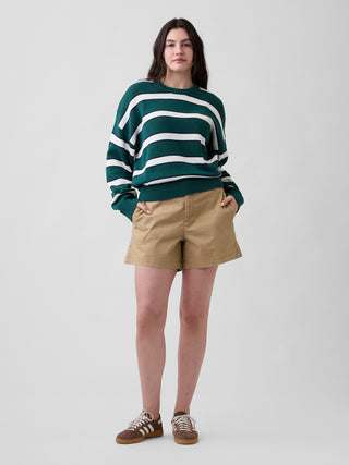 Shorts caqui Downtown de talle medio de 5".