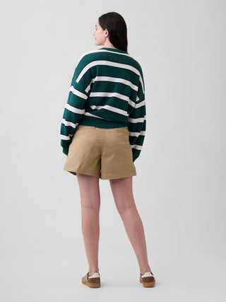 Shorts caqui Downtown de talle medio de 5".