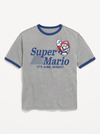 Camiseta extragrande con gráfico neutro de género de Super Mario™ para niños.