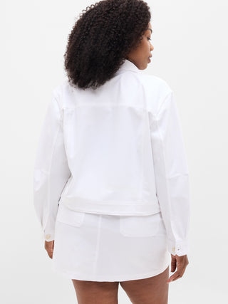 Chaqueta Corta con Bolsillos Delanteros