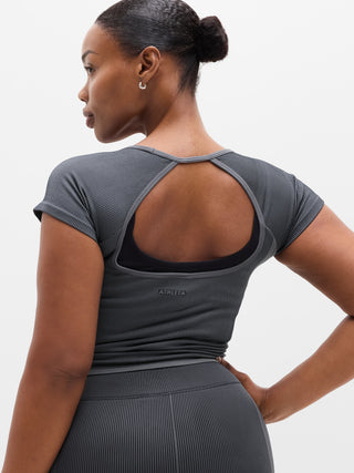 Open Back Seamless Sports T-Shirt