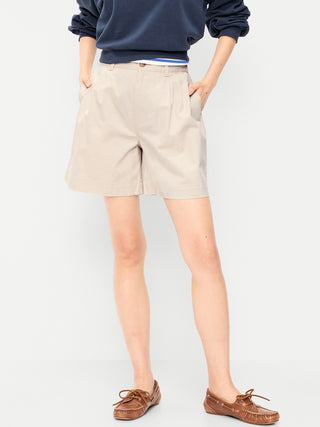 Shorts chinos OGC de cintura alta, entrepierna de 6 pulgadas.